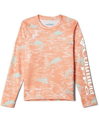 Columbia Youth Super Terminal Tackle Long Sleeve - Pink