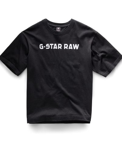 G-Star RAW Flock Boxy T-Shirt - Nero
