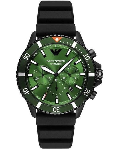 Emporio Armani Quarz-Chronograph Uhr mit Armband AR11463 - Grün