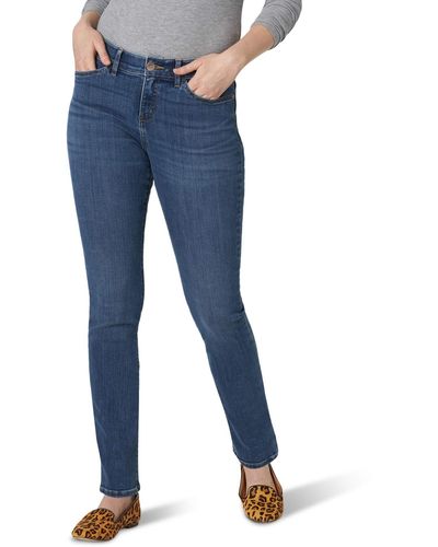 Lee Jeans Uniforms Flex Motion Regular Fit Jeans Gamba Dritta - Blu