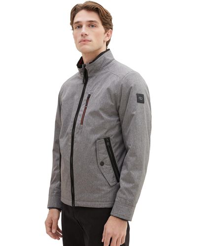 Tom Tailor 1037331 Jacke mit Stehkragen - Grau