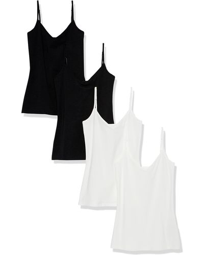 Amazon Essentials Slim-fit Knit V-neck Layering Cami - Black