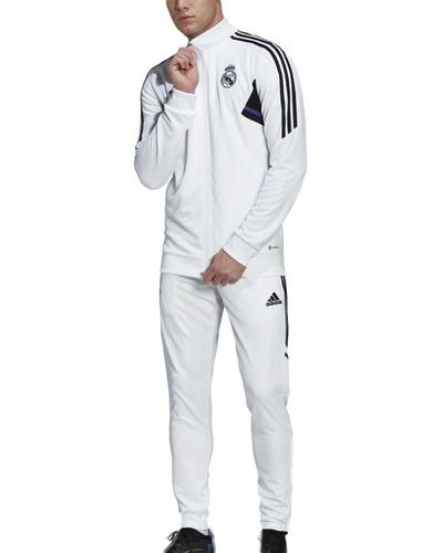 adidas Real Madrid Survêtement Blanc 2023 Blanc M - Bleu