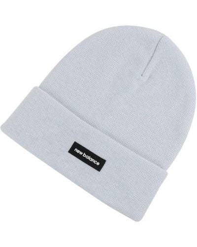 New Balance , , Linear Nb Knit Cuffed Beanie, All Ages, One Size Fits Most, Ice Blue - Grey