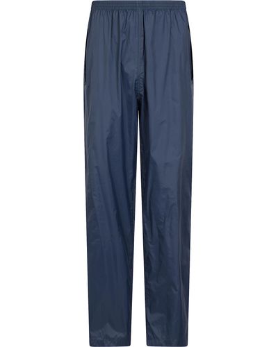 Mountain Warehouse Packable & Quick Dry Trousers With Taped Seams & Adjustable Ankle Opening - For Spring - Blue
