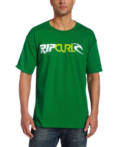 Rip Curl Triple Zissed Short Sleeve T-shirt,kelly Green,large