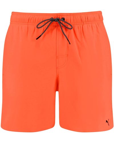 PUMA Medium Length Swim Shorts Bain - Orange