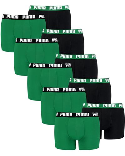 PUMA Boxershorts Unterhosen 100004386 10er Pack - Grün