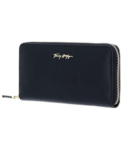 Tommy Hilfiger Iconic Tommy Large Zip Around Wallet Desert Sky - Noir