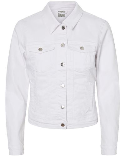 Vero Moda VMHOT SOYA LS Denim Jacket Mix - Weiß
