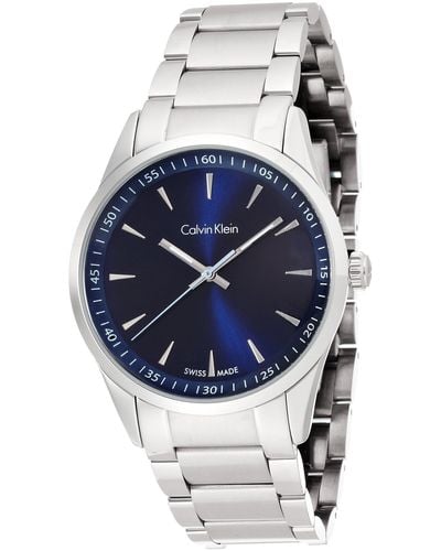 Calvin Klein Analog Quarz Smart Watch Armbanduhr mit Edelstahl Armband K5A3114N - Mehrfarbig