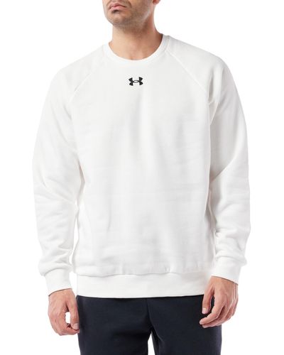Under Armour S Rival Fitted Crew Sweater White/black L