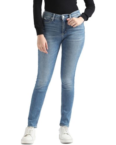 Calvin Klein Jeans Mid Rise Skinny Fit - Blue