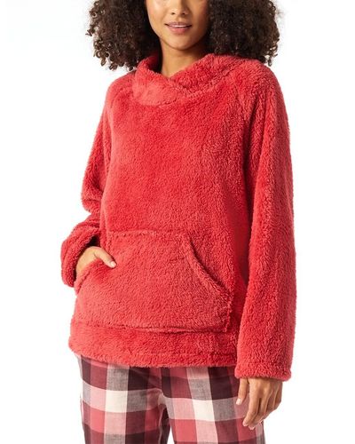 Schiesser Sweatshirt Pyjamaoberteil - Rot