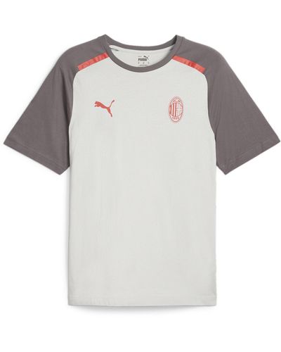 PUMA T-Shirt da Calcio AC Milan Casuals L Cool Light Gray Dark - Grigio
