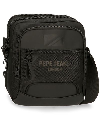 Pepe Jeans Bromley Shoulder Bag Large Black 22x27x8cm Polyester