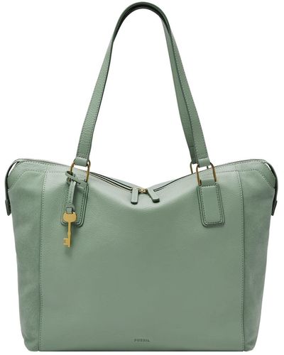Fossil Jacqueline Tote Sage Leather For Zb1682343 - Green
