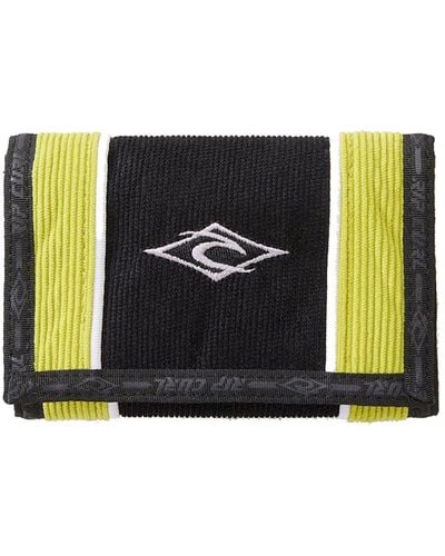 Rip Curl Archive Cord Surf Polyester Wallet In Neon Lime - Black