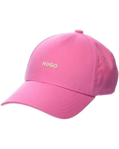 HUGO Contrast Logo Cotton Twill Cap Baseball - Pink