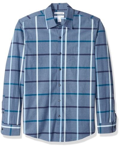 Amazon Essentials Slim-Fit Short-Sleeve hemd - Blau