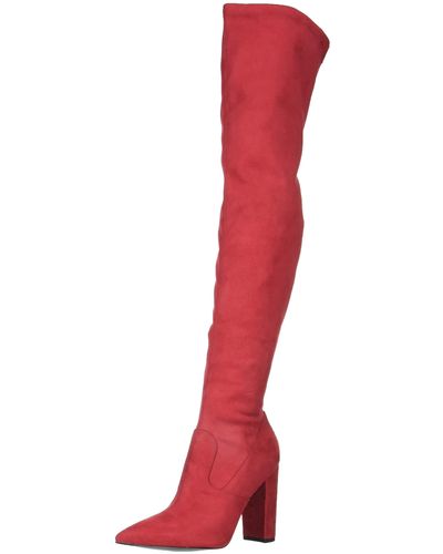Guess Abetter Over-the-knee Boot - Red
