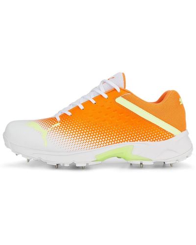 PUMA S Spike 22.2 Cricket Shoes Spikes White/yellow - Orange