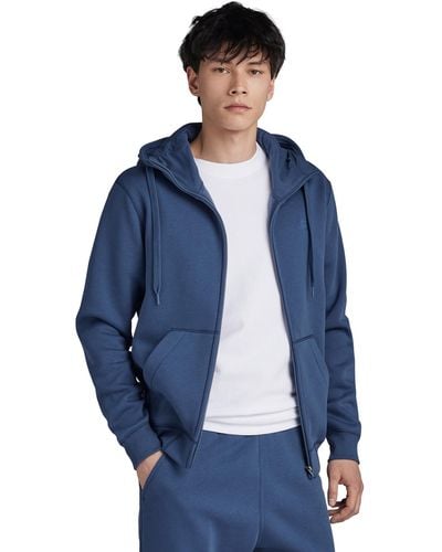 G-Star RAW Premium Core Hooded Zip Sweater - Blauw