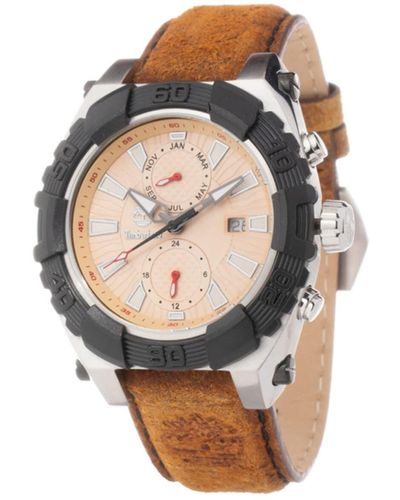 Timberland Horloge Analoog Kwarts Met Leren Armband Tbl13331jstb-07m - Metallic