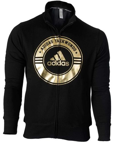 adidas Community line Jacket Taekwondo Circle black/gold - Schwarz