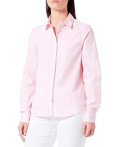 GANT Reg Broadcloth Gingham Shirt Klassisches Hemd - Pink