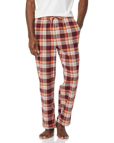 Amazon Essentials Pantalón de Pijama en Franela - Rojo