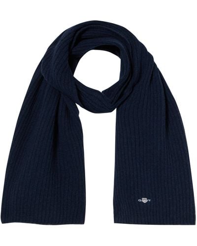 GANT Shield Wool Knit Scarf - Blue