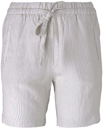 Tom Tailor 1026094 Loose Fit Bermuda Shorts aus Leinen - Grau