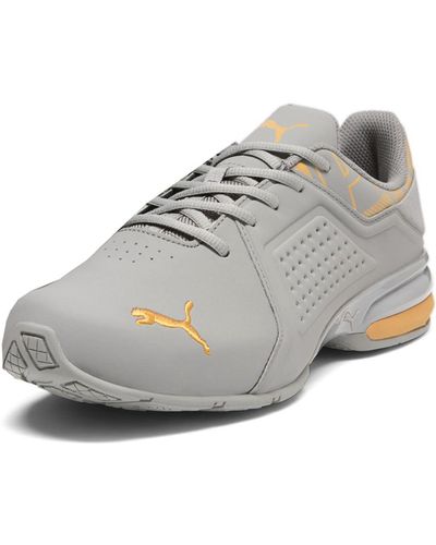 PUMA Mens Viz Runner Repeat Perforated Wide Running Trainers Shoes - Black, Grey, 12