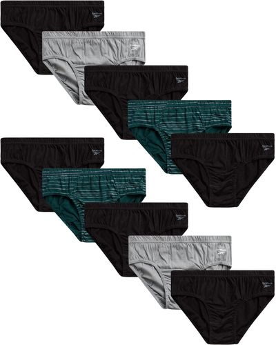 Reebok S Underwear Low Rise Briefs With Contour Pouch - Zwart