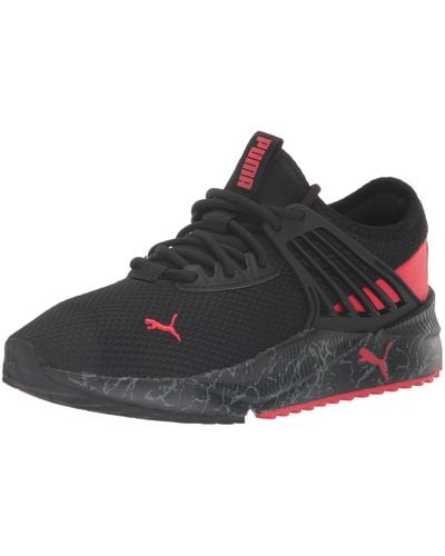 PUMA Pacer Future Marbleized Sneaker,Black Red,10.5 - Nero