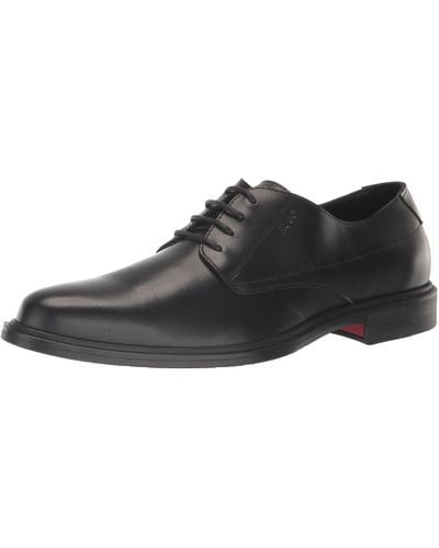 HUGO Kerr Shiny Leather Derby Dress Shoe Oxford - Black