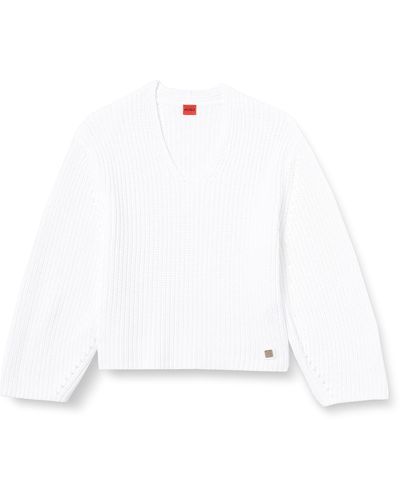 HUGO Sulla Knitted-Sweater - Weiß
