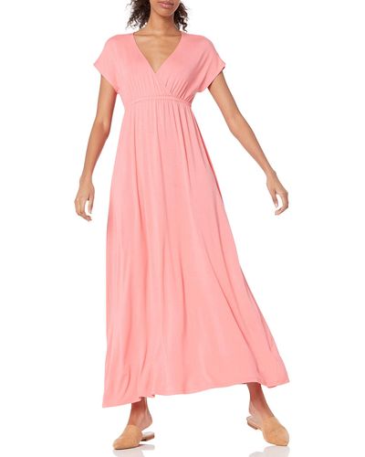 Amazon Essentials Waisted Maxi Dress - Pink
