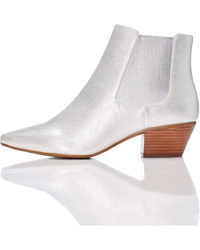 FIND 's Boots In Western Style With Metallic Finish - White
