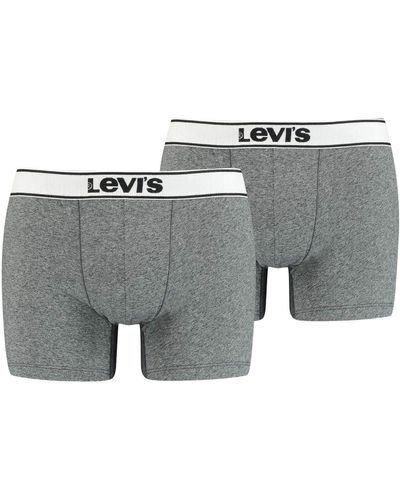 Levi's Melange Wasitband Organic Cotton Boxer Brief - Grey