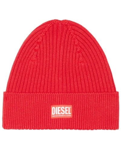 DIESEL K-Coder-h Beanie-Mütze - Rot