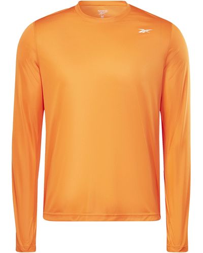 Reebok T-shirt Met Lange Mouwen Voor Model Train Ls Tech Tee - Oranje