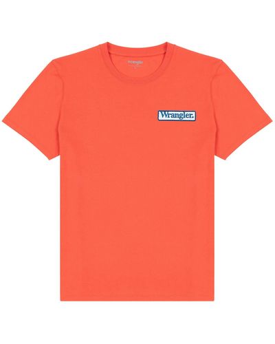 Wrangler Logo Tee T-shirt - Orange