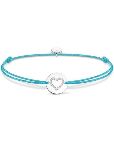 Thomas Sabo Bracelet Little Secret Heart Turquoise 925 Sterling Silver Ls069-401-31-l20v - Blue