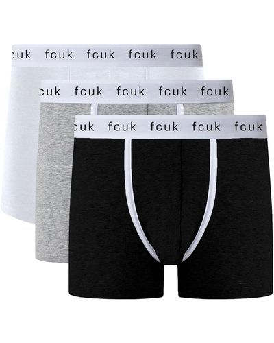 French Connection 3 Pack Logo Boxer Shorts Assorted 7 - White