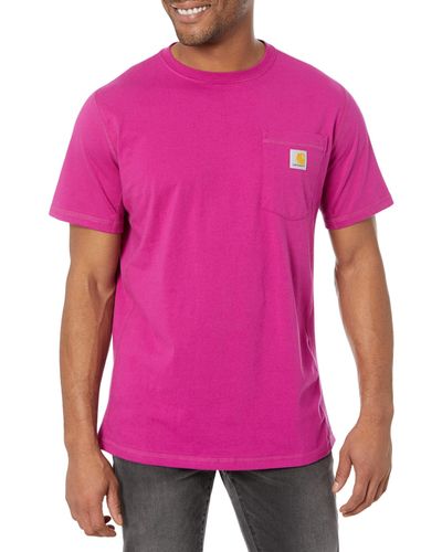 Carhartt Force Relaxed Fit Midweight Short Sleeve Pocket Tee - Pink