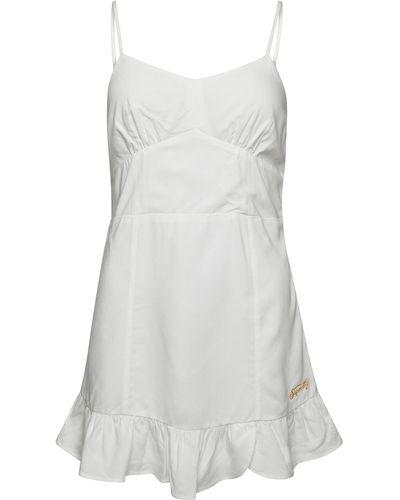 Superdry Vintage Cami Mini Dress W8011313A Optic 12 Mujer - Blanco