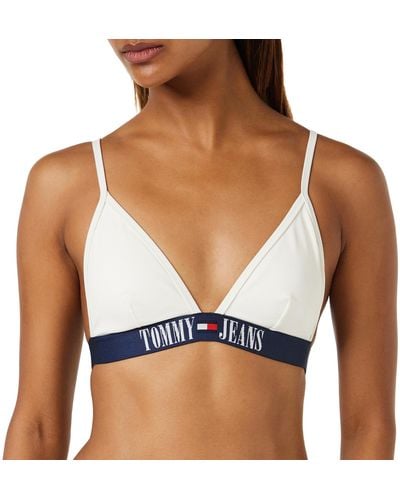 Tommy Hilfiger Tommy Jeans Bikinitop Triangle Gepolstert - Blau