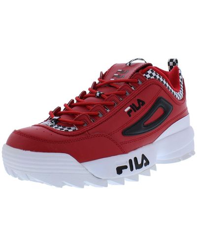Fila Baskets Disruptor II Premium pour homme - Rouge